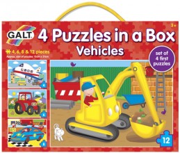 4 Puzzle v krabici - dopravní prostředky*