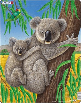 Výukové puzzle Medvídek Koala s mládětem