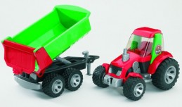 Roadmax traktor s přívěsem a lžící
