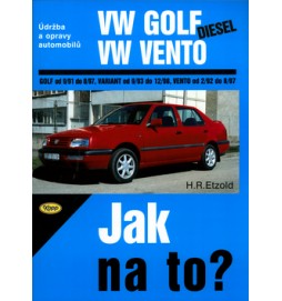 VW Golf diesel od 9/91 do 8/97, Variant od 9/93 do 12/98, Vento od 29/2 do 8/97