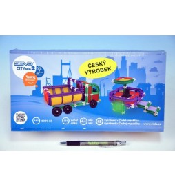 Stavebnice Seva City mini 2 plast 233ks v krabici 31,5x16,5x7,5cm