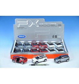 Auto Welly Range Rover Evoque kov 12cm na zpětný chod, 3 barvy - 1 kus