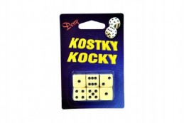 Hrací kostky společenská hra 1,6cm 6ks na kartě - Rock David