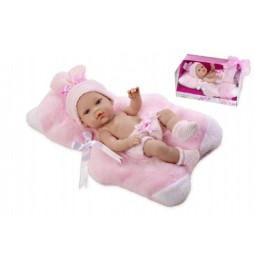 Panenka/miminko vonící 33cm růžové tvrdé tělo v krabici