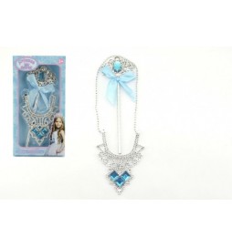 Sada princezna plast 2ks náhrdelník + hůlka karneval v krabičce