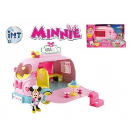 Minnie auto cukrárna 25cm na baterie se světlem a zvukem s kloubovou figurkou a doplňky v krabici
