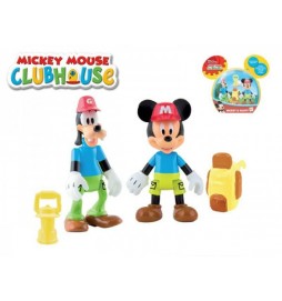 Mickey Mouse a Goofy Clubhouse figurky badatelů kloubové 8cm 2ks s doplňky v krabičce