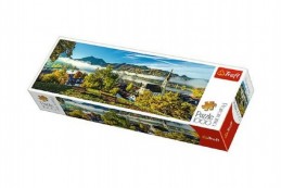 Puzzle jezero Schliersee panoramic 1000 dílků 97x34cm v krabici 40x13x7cm - Rock David