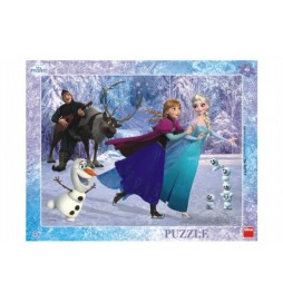 Puzzle Ledové království/Frozen: Na bruslích deskové 40 dílků 37x29cm