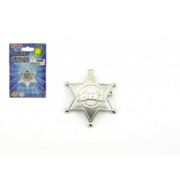 Šerifská hvězda odznak kov 5cm na kartě