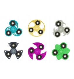 Fidget Spinner glitter 6 druhů v PVC boxu 9x9x1cm