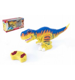 Dinosaurus chodící RC plast 38cm na baterie se zvukem se světlem  2,4GHz v krabici