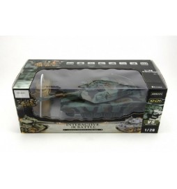 Tank RC plast 33cm M1A2 27MHz na baterie+dobíjecí pack se zvukem a světlem v krabici 40x15x19cm