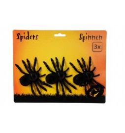 Pavouk fliška 3ks 11cm na kartě