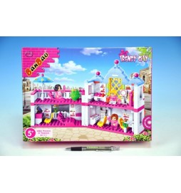 Stavebnice BanBao Salon krásy 382ks + 3 figurky v krabici 33x24x6,5cm