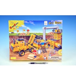 Stavebnice BanBao Auto stavební na zpětné natažení 315ks + 4 figurky v krabici 37,5x28,5x6cm