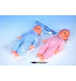 Panenka miminko mrkací 36cm tvrdé tělo, 2 barvy, v sáčku - 1 kus