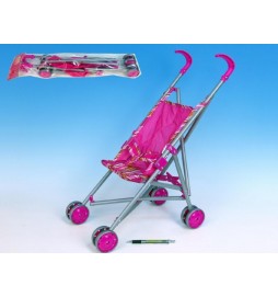 Kočárek Stroller - golfové hole růžový kov 25x37x53cm v sáčku