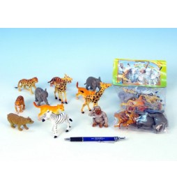 Zvířátka safari plast 6,5-9cm 12ks v sáčku