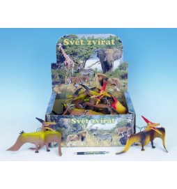 Dinosaurus Pteranodon na gumě plast 31cm;  2 barvy - 1 kus