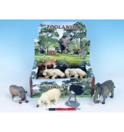 Zvířátka safari/ZOO plast 10-18cm asst 8 druhů