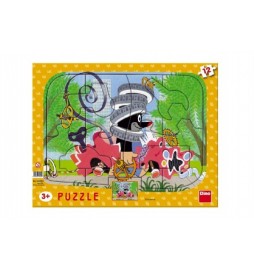 Puzzle deskové tvary Krtek opravář 36x28cm 12 dílků