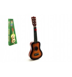 Kytara plast s motivem dřevo 53cm v krabici