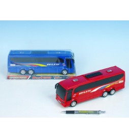 Autobus na setrvačník plast 25cm, 2 barvy (1ks v krabičce)