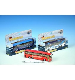 Autobus kov 19 cm zpětný chod na baterie se světlem a zvukem (1ks v krabičce) 3 barvy