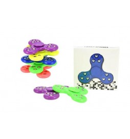 Fidget spinner plast; 6 druhů; v krabičce - 1 kus