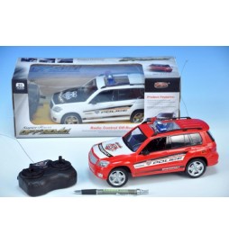 Auto RC Policie 23cm na baterie na vysílačku plná funkce 27MHz se světlem 2 barvy v krabičce - 1 kus