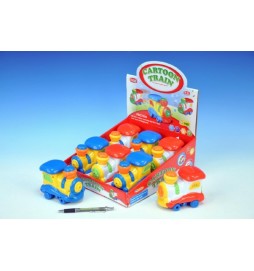 Lokomotiva/Vlak plast 12cm na setrvačník se světlem a zvukem, 2 barvy od 18 měsíců - 1 kus