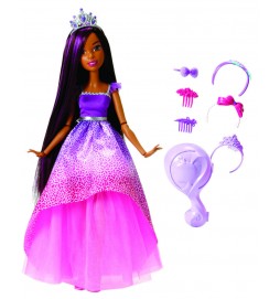 Barbie vysoká princezna s dlouhými vlasy brunetka