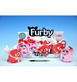 Furby přívěšek Valentýn plyš 9cm na baterie se zvukem, 2 druhy od 10 měsíců - 1 kus