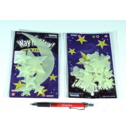 Hvězdy svítící ve tmě, 5 druhů (1 set na kartě)