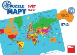 Puzzle 68 dílků mapy svět - Renčín Vladimír
