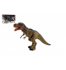 Dinosaurus chodící plast 40cm na baterie se světlem se zvukem v krabici