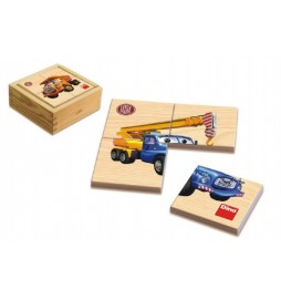 Puzzle dřevěné Tatra 6x4 dílky v krabičce 11x11x4,5cm 1+