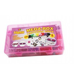 Zažehlovací korálky Mega box + přívěsky a doplňky v plastovém boxu