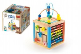 Kostka edukační dřevěná Wooden Toys v krabici 21x21x21cm 2+ - Rock David