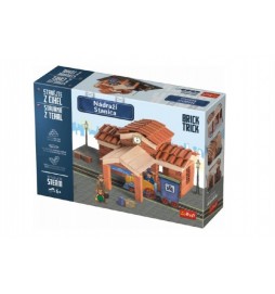 Stavějte z cihel Nádraží stavebnice Brick Trick v krabici 40x27x9cm