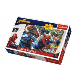 Puzzle Statečný Spiderman Disney 33x22cm 60 dílků v krabici 21x14x4cm