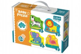 Puzzle baby Safari 4ks v krabici 27x19x6cm 2+ - Rock David
