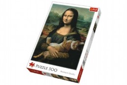Puzzle Mona Lisa s kočkou 500 dílků 48x34cm v krabici 40x27x4,5cm - Rock David