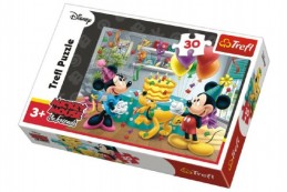 Puzzle Mickey a Minnie slaví narozeniny Disney 27x20cm 30 dílků v krabičce 21x14x4cm - Rock David