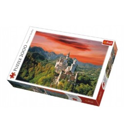 Puzzle Zámek Neuschwanstein, Německo 2000 dílků 96x68cm v krabici 40x27x6cm