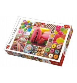 Puzzle koláž Candy cukroví 1000 dílků v krabici 40x27x6cm
