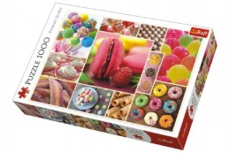 Puzzle koláž Candy cukroví 1000 dílků v krabici 40x27x6cm - Rock David