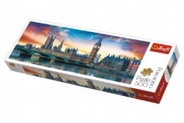 Puzzle Big Ben a Westminsterský palác, Londýn panorama 500 dílků 66x23,7cm v krabici 40x13x4cm - Rock David