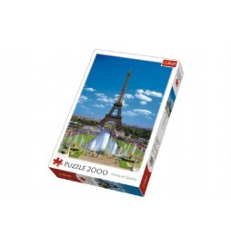 Puzzle Eiffelova Věž, Paříž 2000 dílků 68x96cm v krabici 27x40x6cm